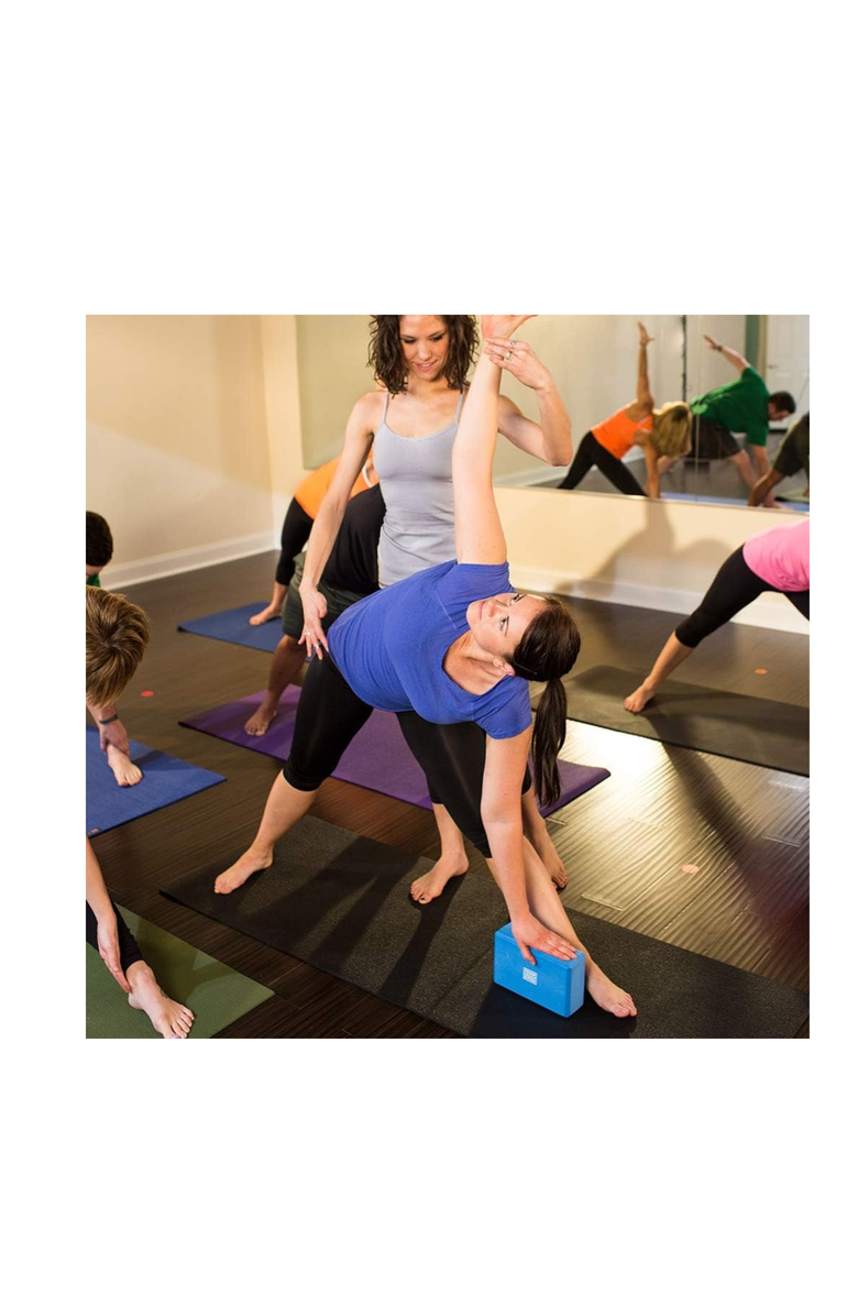 Power system s Lightweight Yoga Block, Exercise Block for Stretching 
Pilates, Alternate, color, Grey