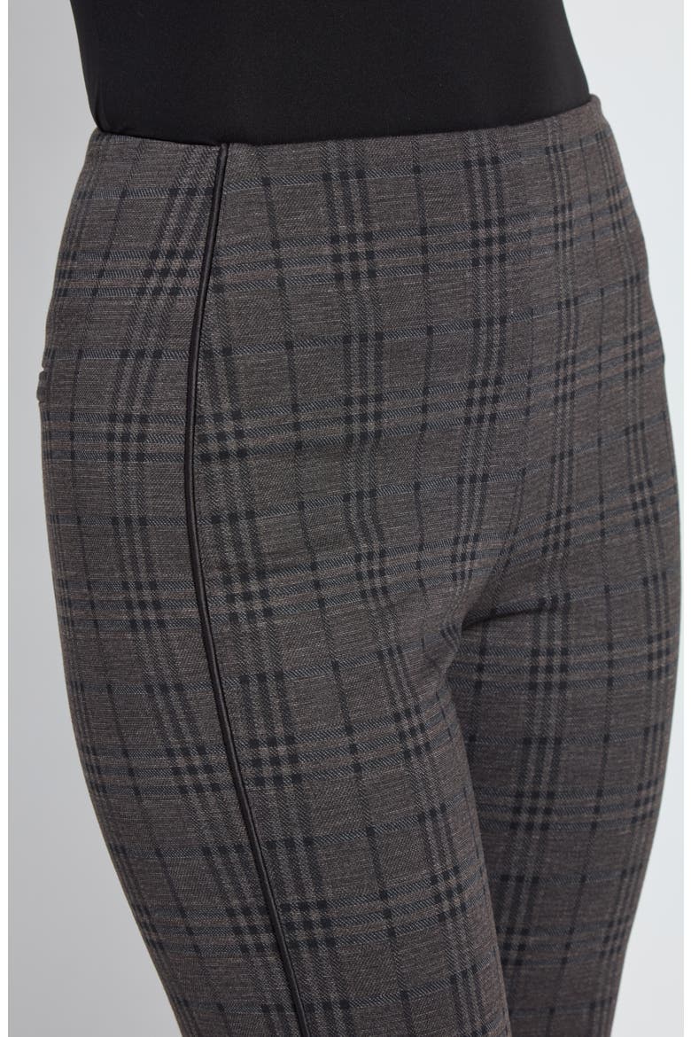 Plaid High Waist Ponte Pants, Alternate, color, AM PLAID