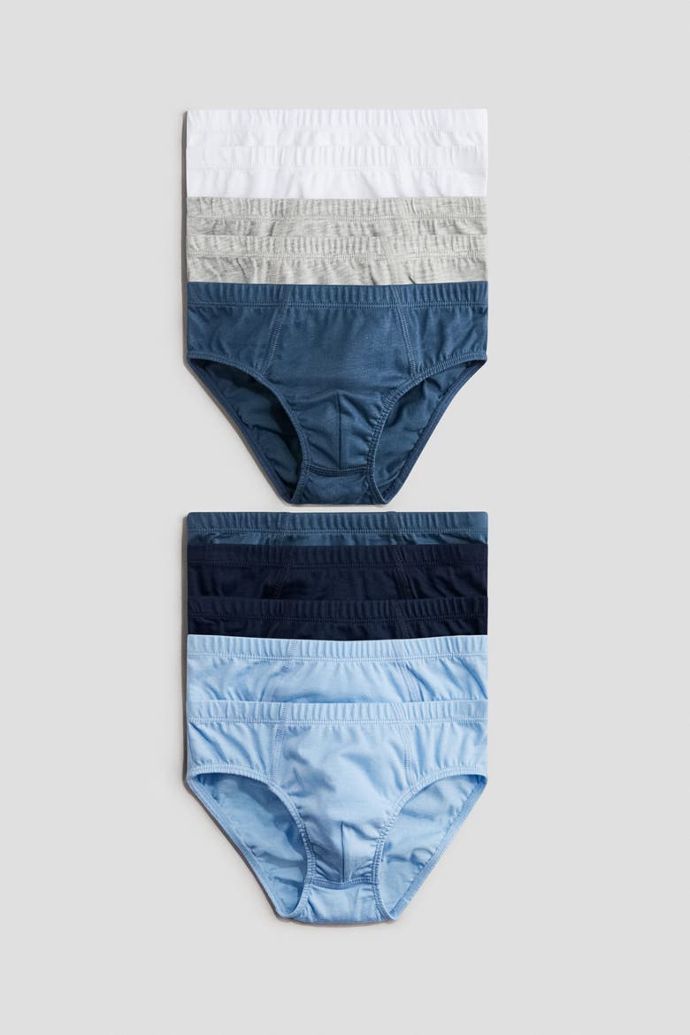 10-pack Boys' Briefs, Main, color, Blue/white/gray
