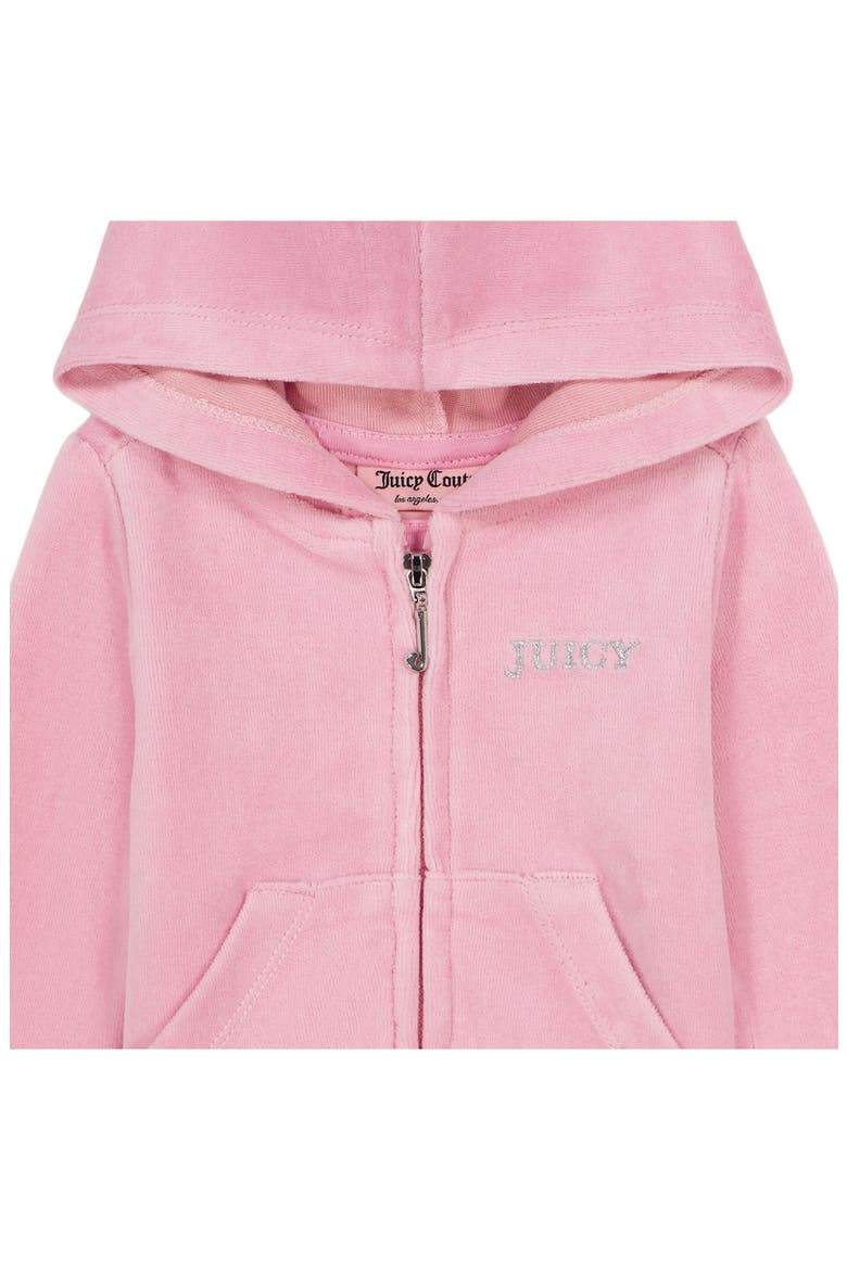 Kids' Velour Hoodie & Joggers 2-Piece Set, Alternate, color, PINK