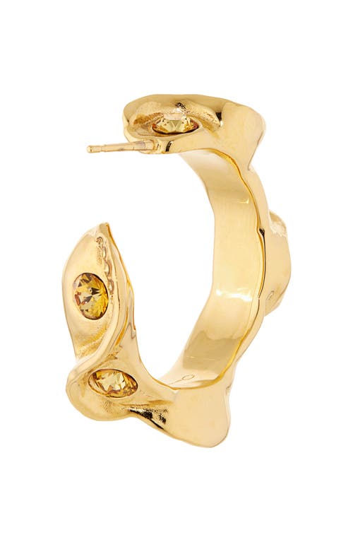 Oscar De La Renta Crystal Nest Hoop Earrings