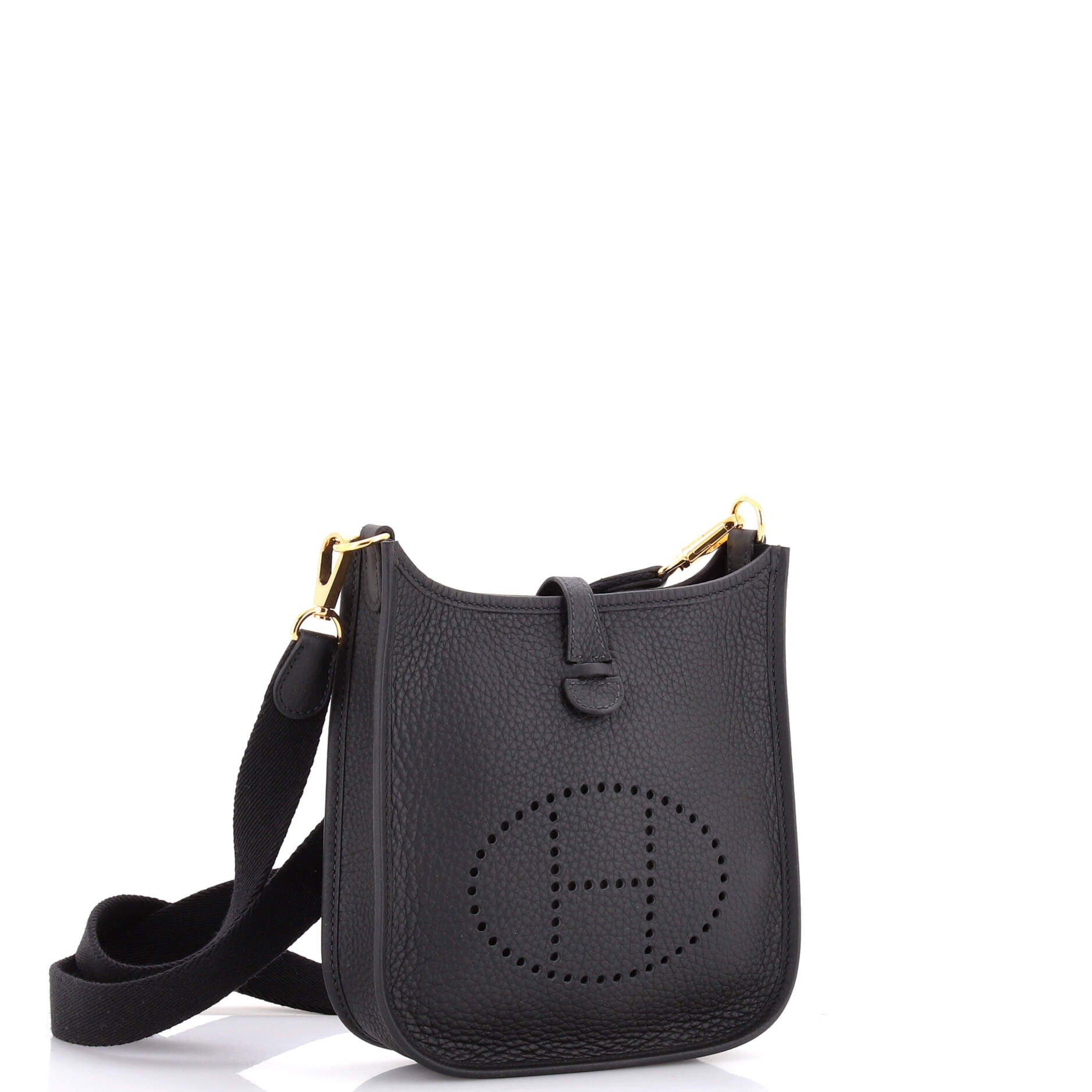 Pre-Owned Hermes Evelyne Bag Gen III Clemence TPM, Alternate, color, Noir