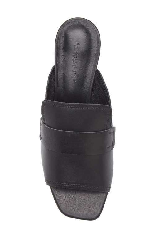 Chocolat Blu Block Heel Sandal In Black Leather