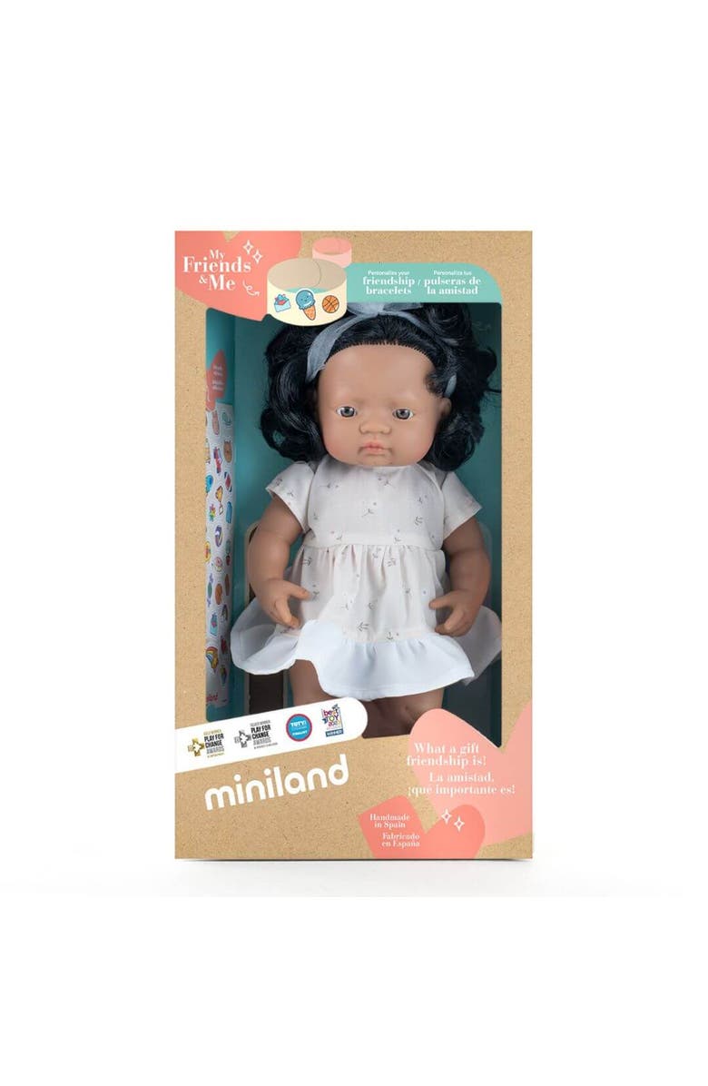 Miniland Baby Doll Hispanic Girl 15'' (Box) - My Friends & Me, Alternate, color, Dark Skin