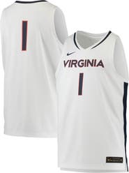Nike Men's Nike #1 White Virginia Cavaliers Replica Basketball Jersey