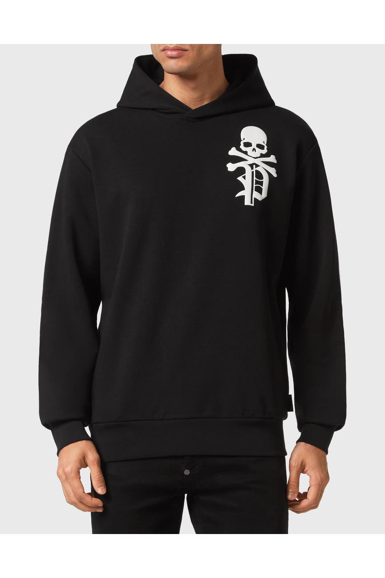Hoodie Sweatshirt Gothic Plein Men, Main, color, black