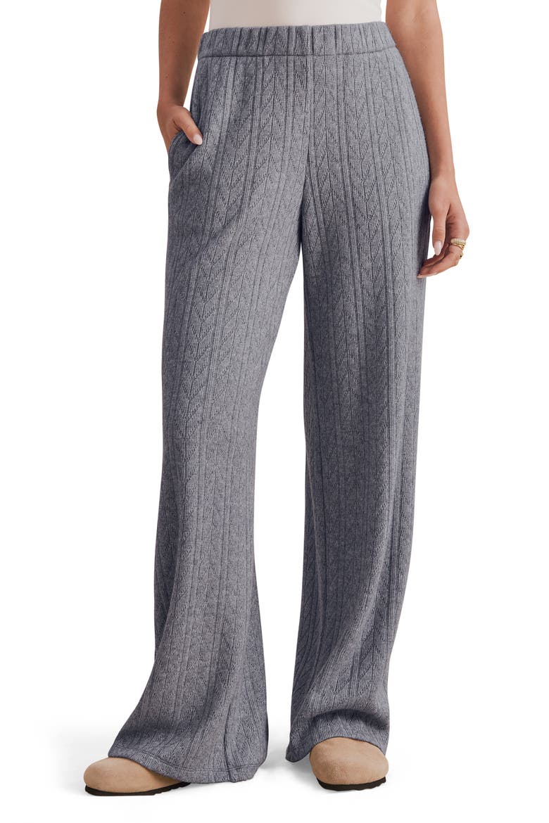 Soft Sweater Pants, Main, color, DARK NAVY BLUE HEATHER