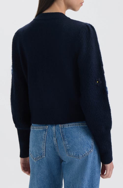 Nvlt Flower Embroidered Cardigan In Blue