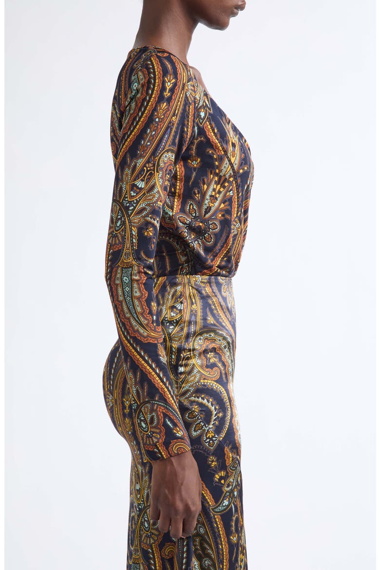 Paisley Wrap Top, Alternate, color, PRINTED BLUE BASE