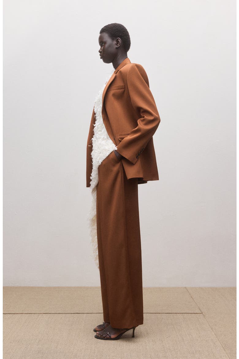 Straight Leg Suit Pants, Alternate, color, COGNAC