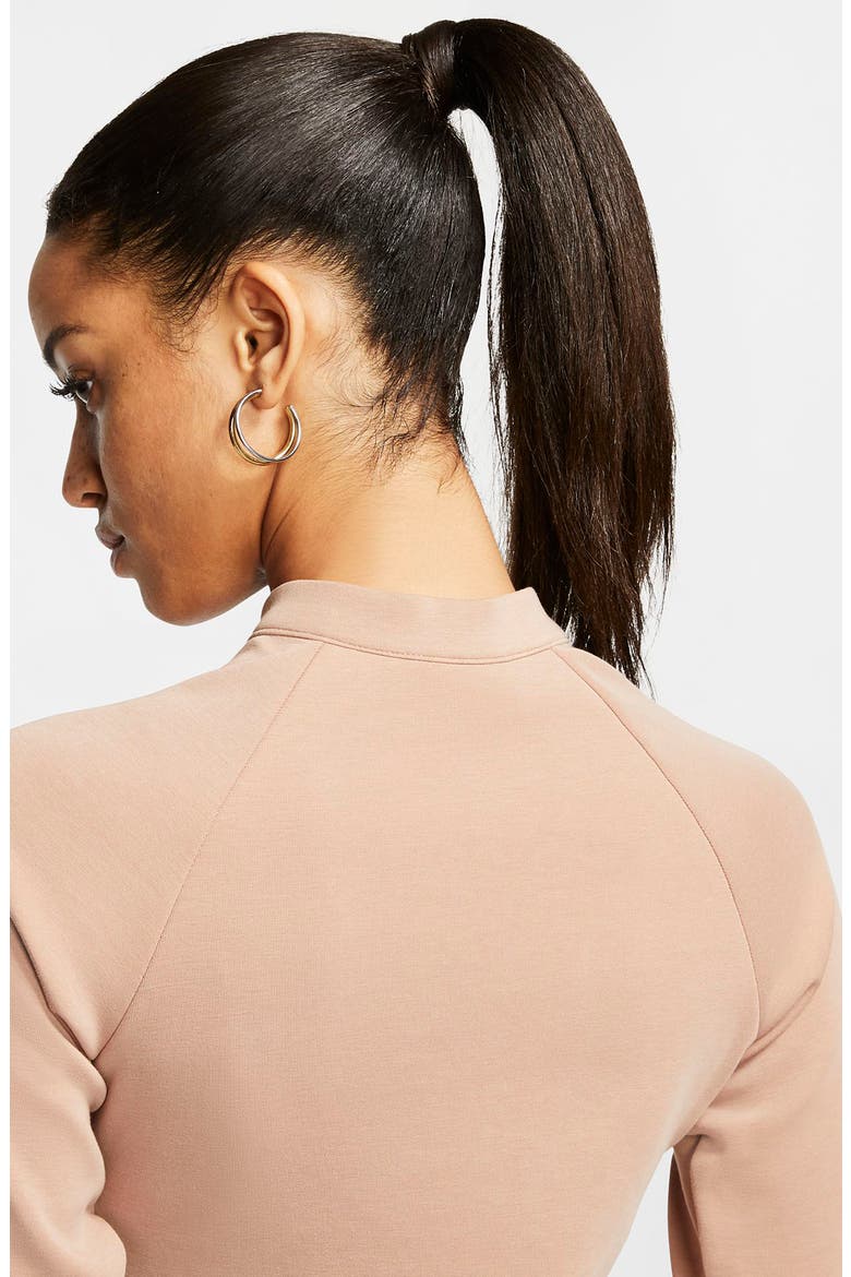Sportswear Long Sleeve Minidress, Alternate, color, DESERT DUST/ WHITE