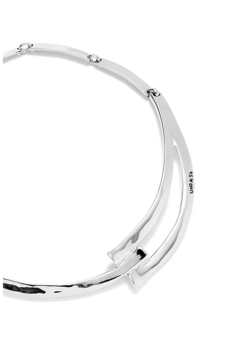 Sculpted Choker Necklace, Alternate, color, Silver