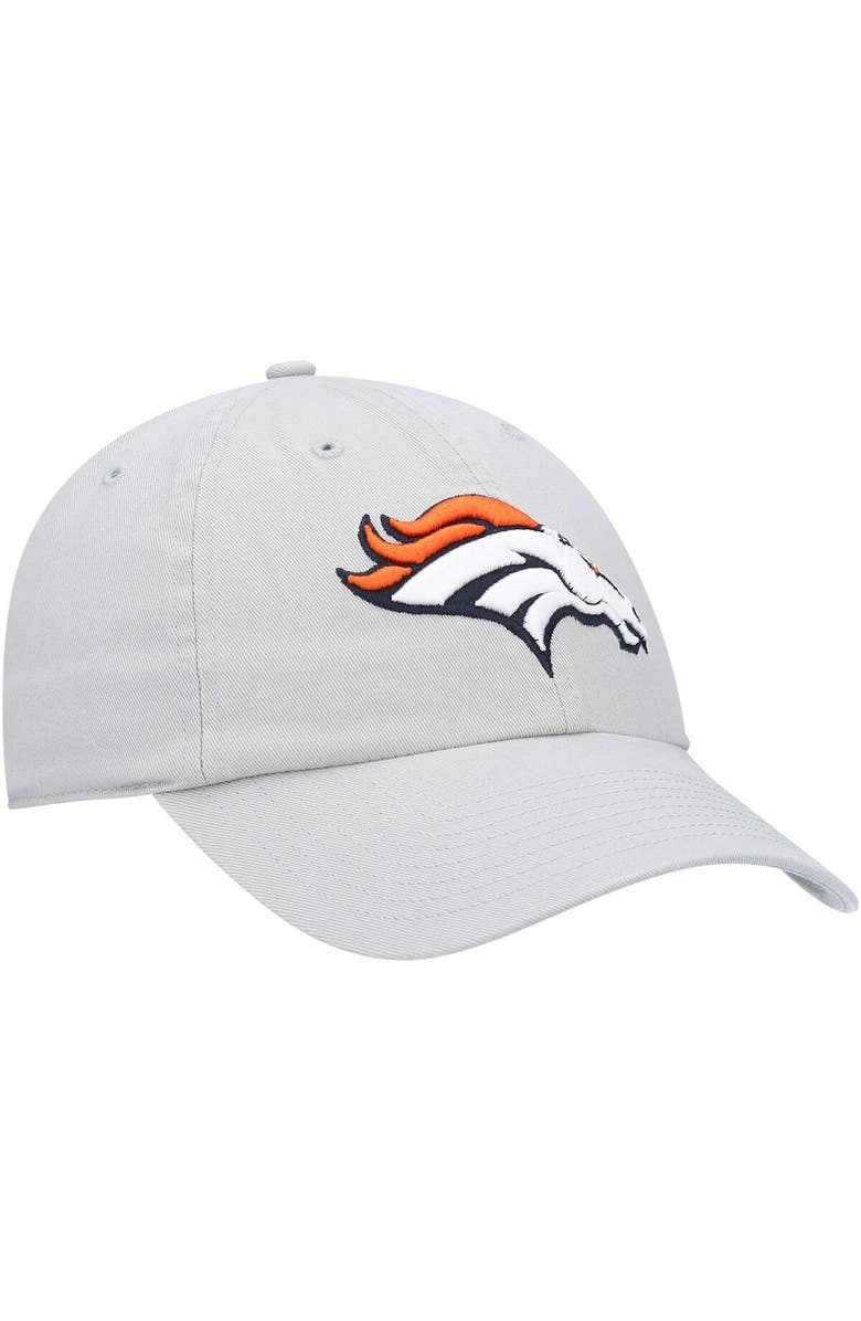 '47 Men's '47 Gray Denver Broncos Clean Up Adjustable Hat, Alternate, color, 