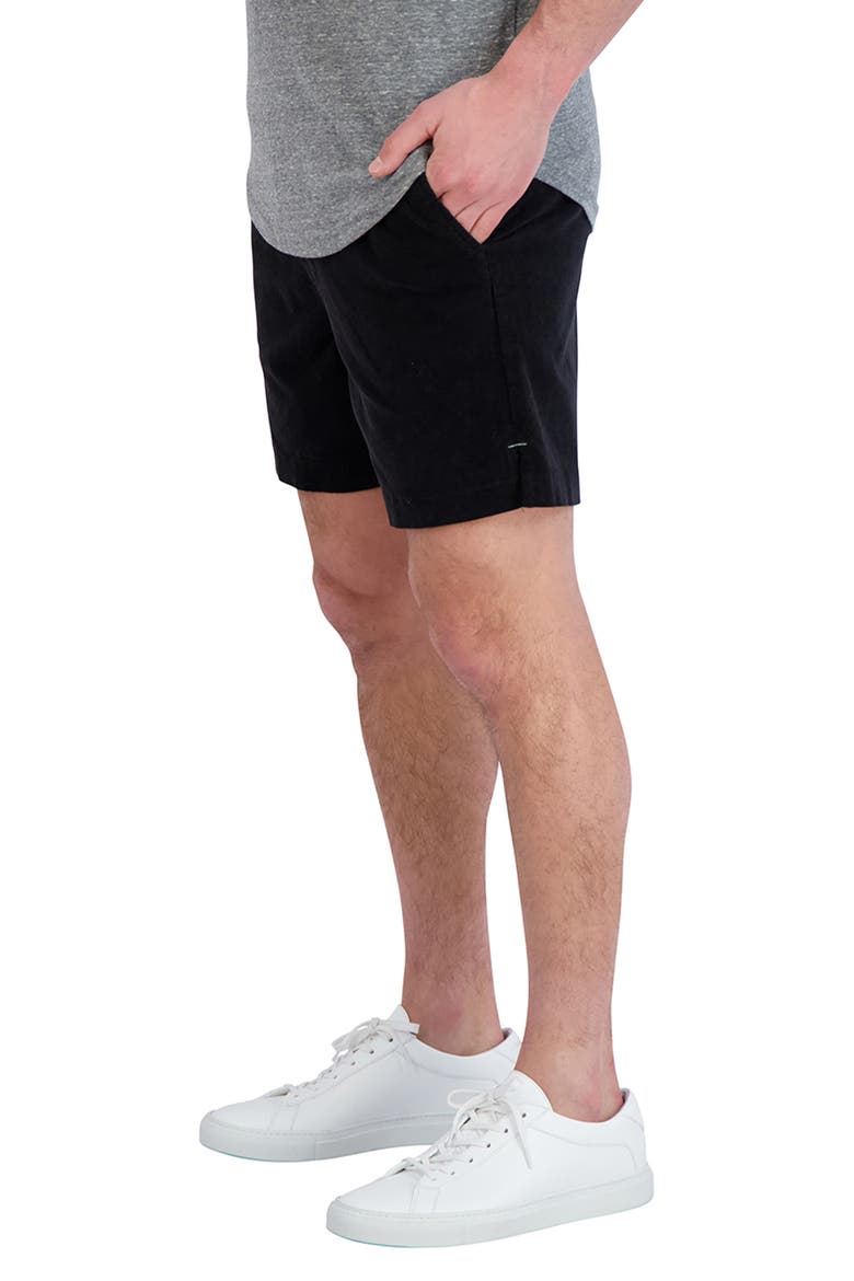 Stretch Corduroy Shorts, Alternate, color, BLACK