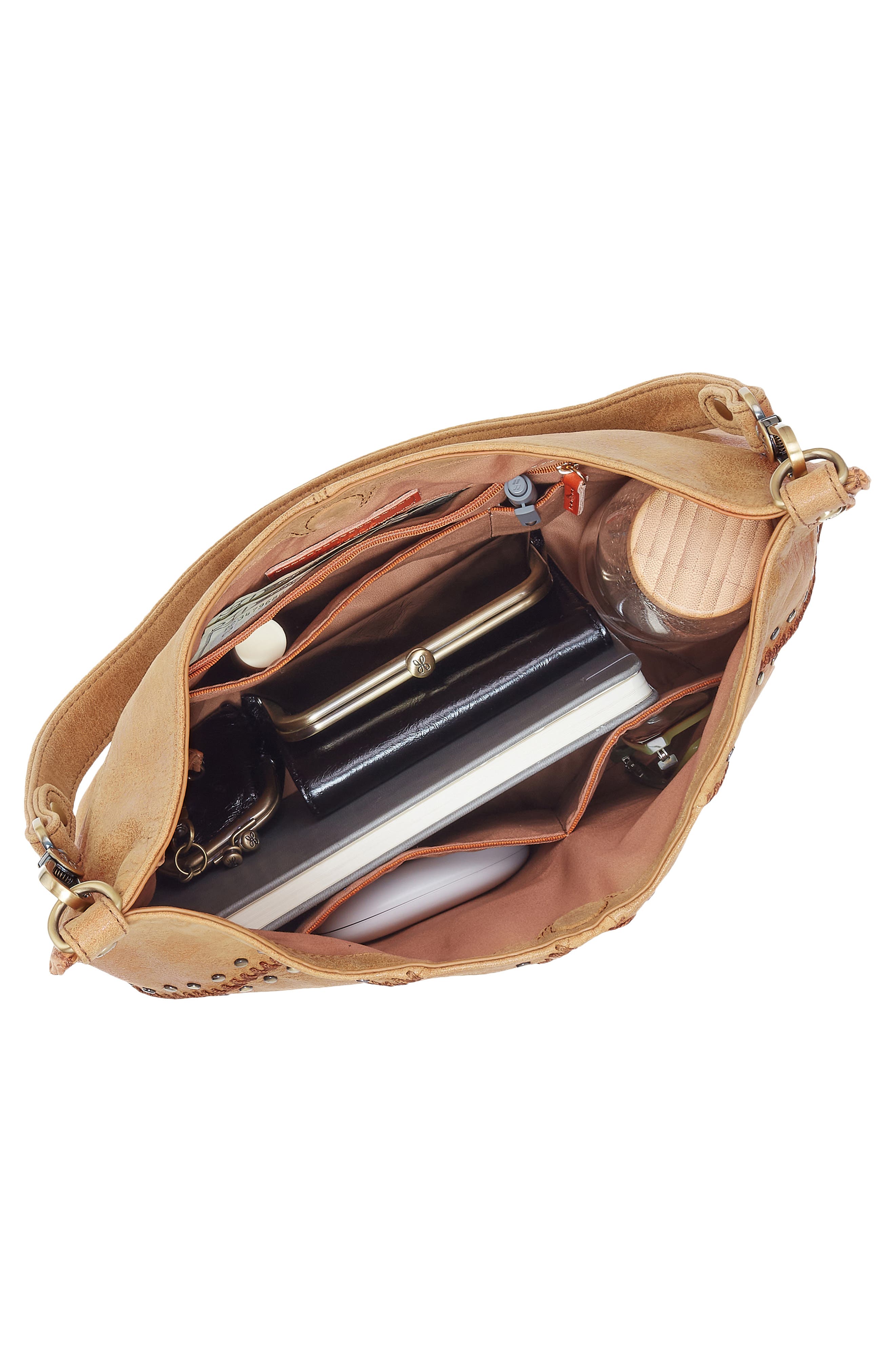 HOBO Pier Leather Shoulder Bag, Alternate, color, Whiskey
