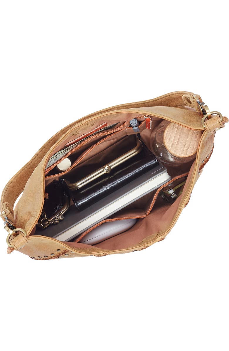 HOBO Pier Leather Shoulder Bag, Alternate, color, Whiskey