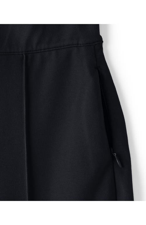 Lands' End Starfish High Rise Pintuck Capri Pants In Black
