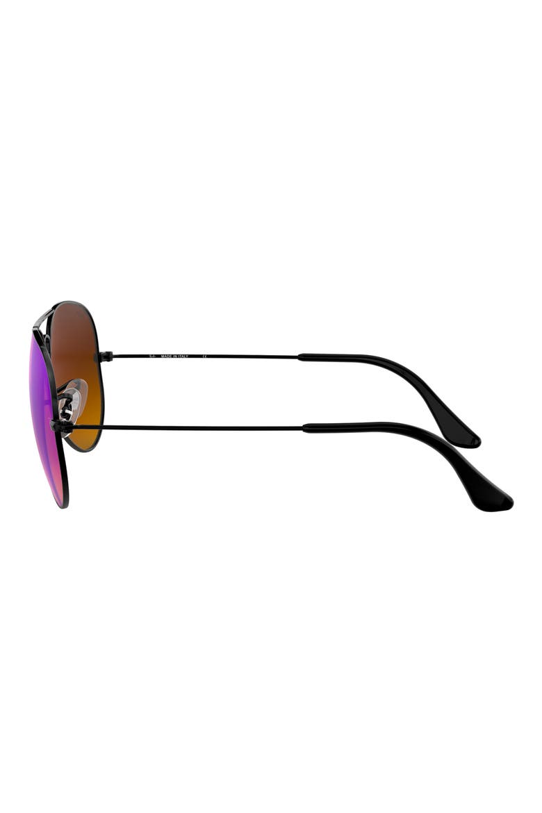 55mm Mirrored Phantos Sunglasses, Alternate, color, BLACK BLUE