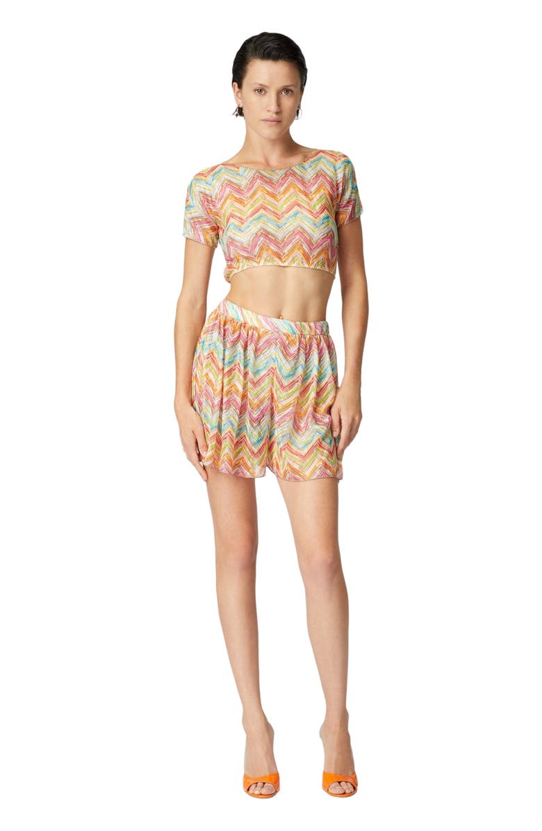 Missoni Printed Tulle Crop Top, Alternate, color, 
