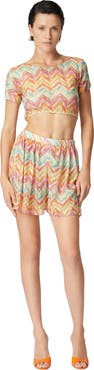 Missoni Printed Tulle Crop Top