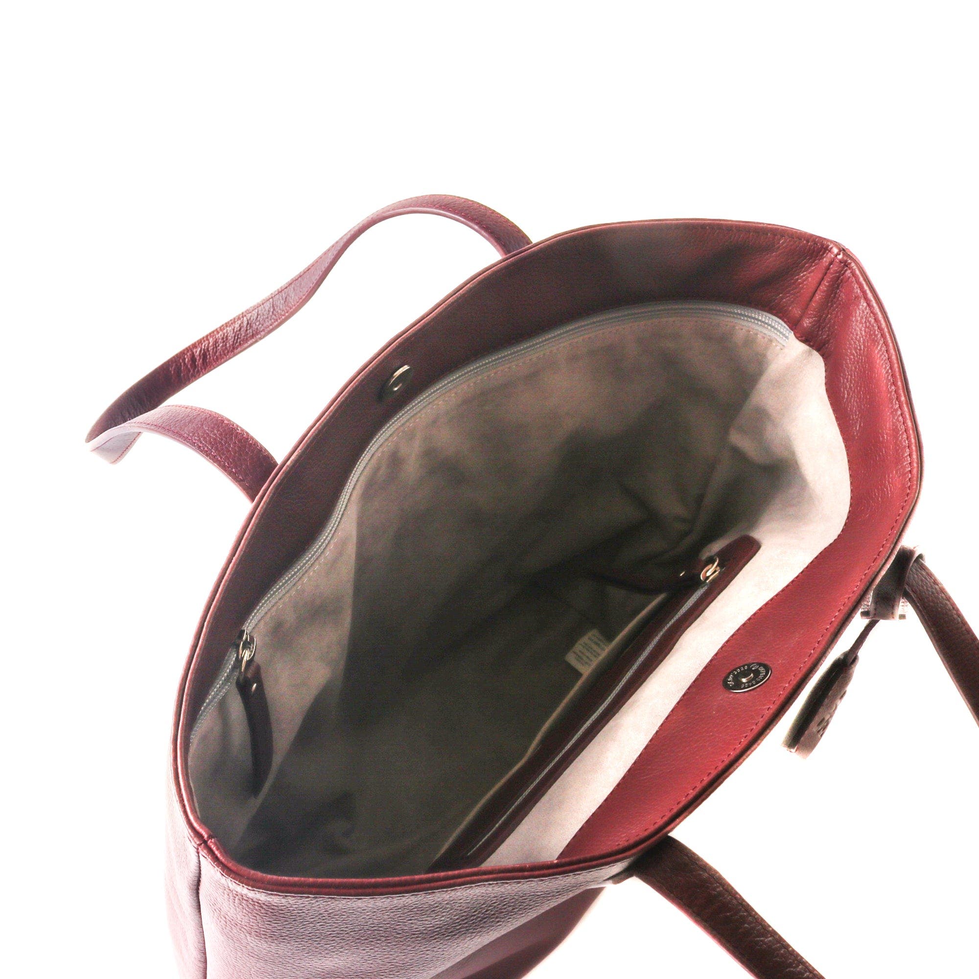 Martina Leather Tote, Alternate, color, Burgundy