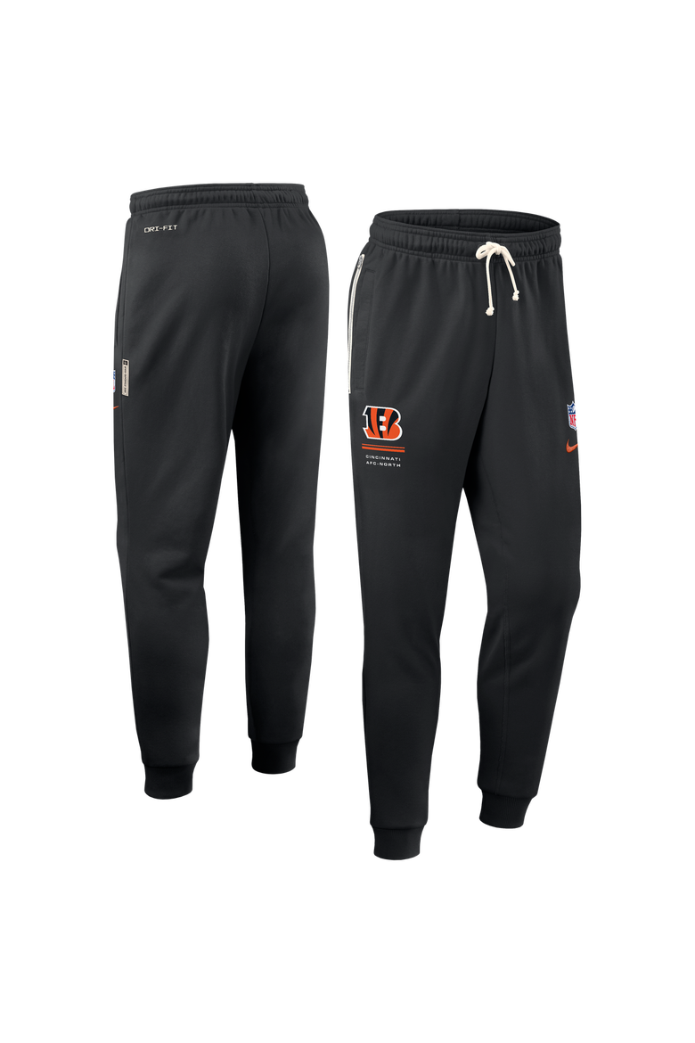Men's Nike Black Cincinnati Bengals Sideline Standard Issue Touchback Kick Dri-FIT Taper Pants, Main, color, Black