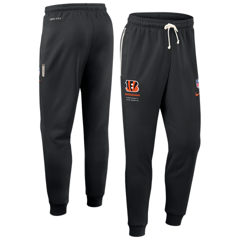 Men's Nike Black Cincinnati Bengals Sideline Standard Issue Touchback Kick Dri-FIT Taper Pants