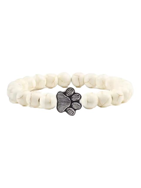 PawZee Snowy Paw Print Charm Bracelet