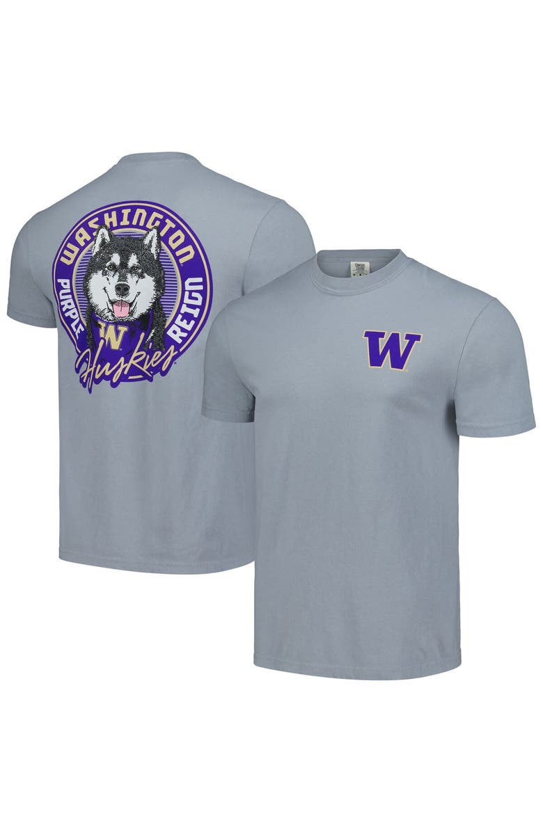 IMAGE ONE Unisex Gray Washington Huskies Hyper Local Malamute Circle T-Shirt, Main, color, 