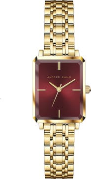 Alfred Sung Octavia Octagon Stainless Steel Bracelet Watch, 19.5mm x 24mm