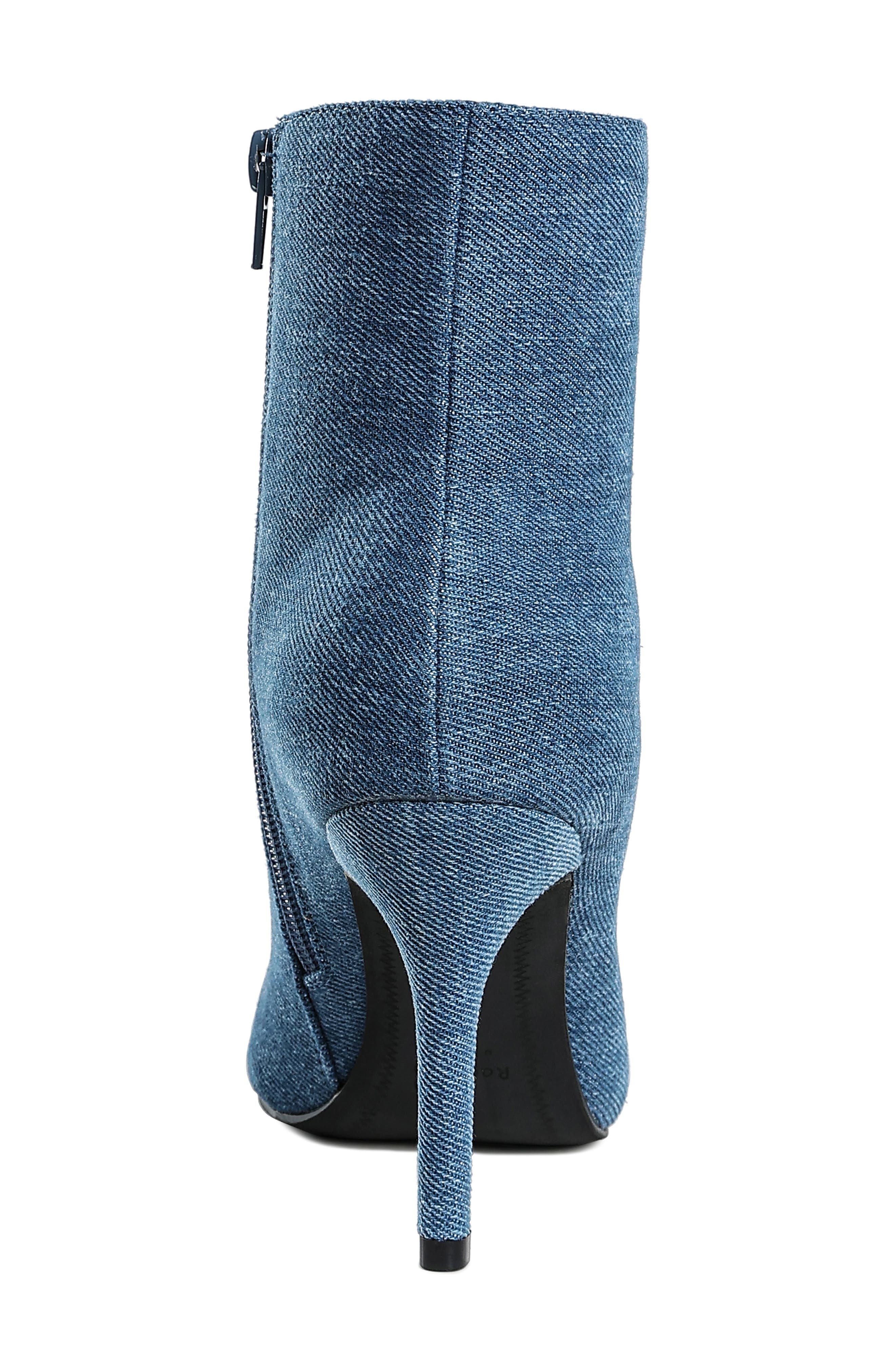 Rag & Co Milda Denim Pointed Toe Bootie, Alternate, color, Denim