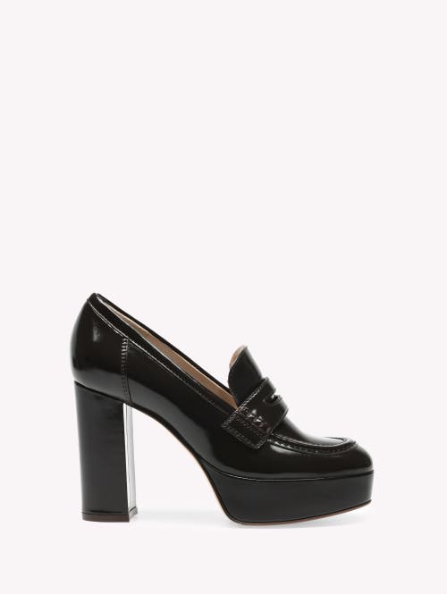 Gianvito Rossi 100mm Patent-leather Platform Loafers In Brown