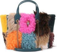 Kurt Geiger London Small Hoxton Faux Fur Shopper Tote