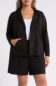 Eileen Fisher Hooded Zip Jacket