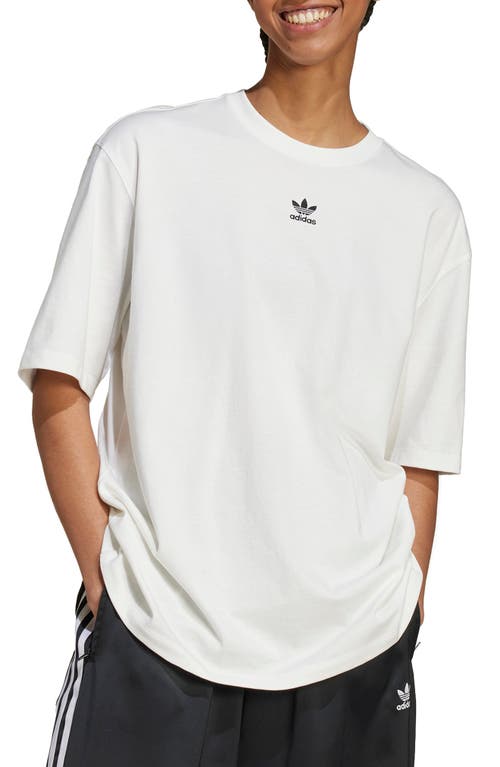 Adidas Originals Adidas Essentials Lifestyle Trefoil Logo Cotton T-shirt In White
