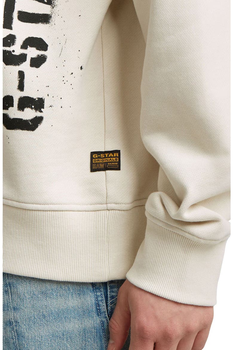 Sprayed 89 Loose Organic Cotton Crewneck Sweatshirt, Alternate, color, WHITEBAIT