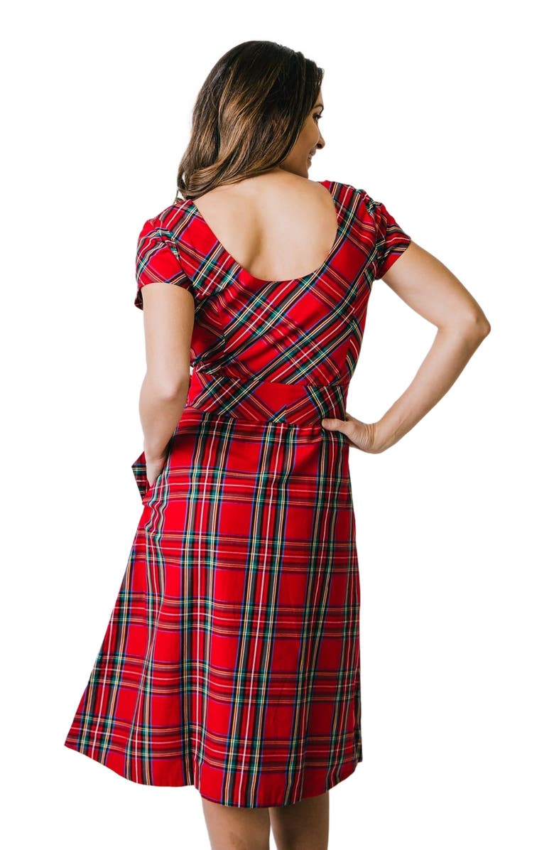 Hope & Henry Women's Organic Short Sleeve A-Line Dress, Alternate, color,