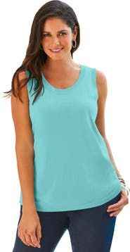 Jessica London Fine Gauge Crewneck Knit Shell