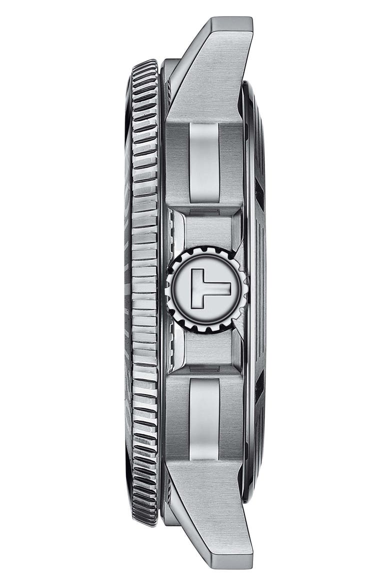 Tisso Seastar 1000 Powermatic 80 Bracelet Watch, 43mm, Alternate, color, BLUE