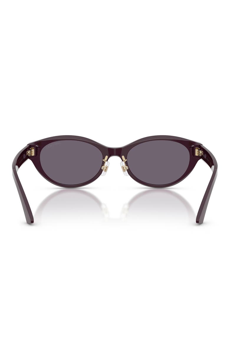 55mm Oval Sunglasses, Alternate, color, PRUNE / VIOLET