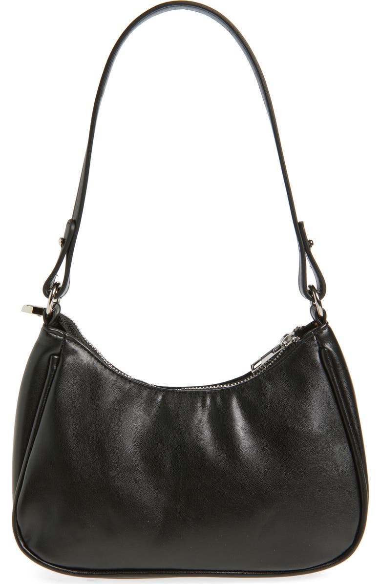 BP. Zip Shoulder Bag, Alternate, color, Black
