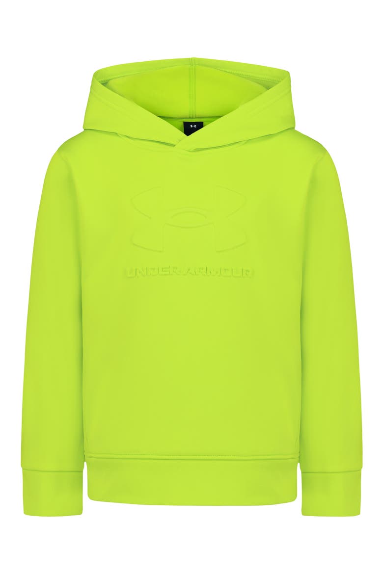Kids' Logo Embossed Hoodie, Main, color, GREEN CITRINE