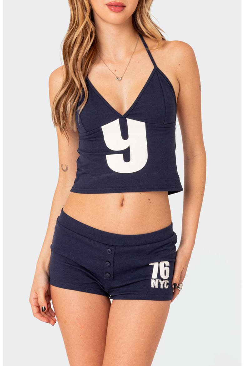 Jordan Halter Top, Main, color, NAVY