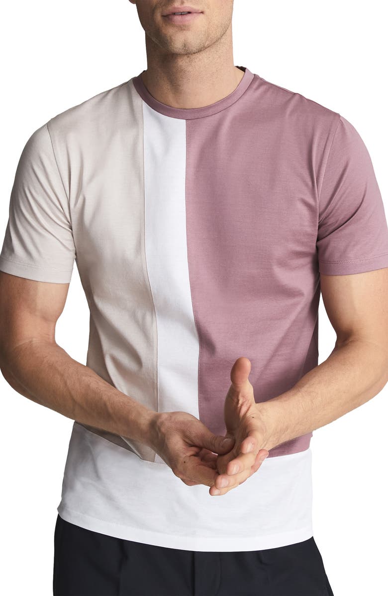 Reiss Men's Deano Colorblock Cotton T-Shirt, Main, color, 