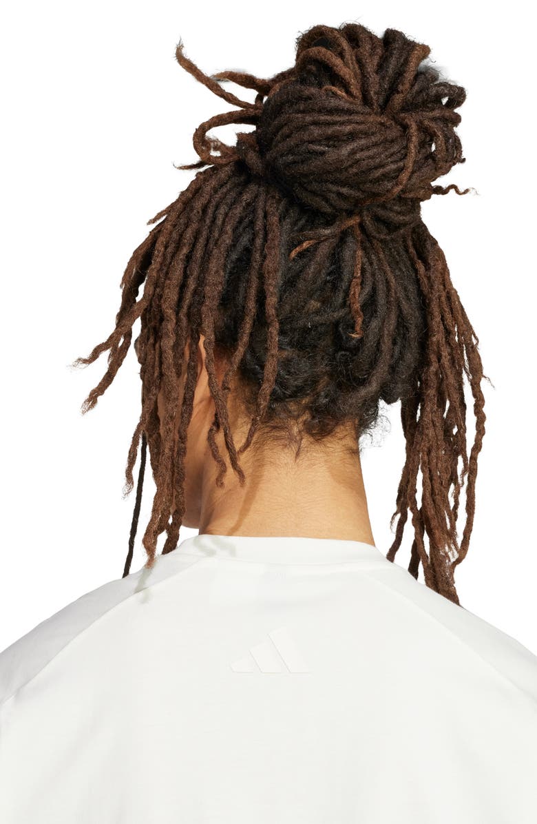 adidas Dog Football Cotton Crewneck T-Shirt, Alternate, color, Off White