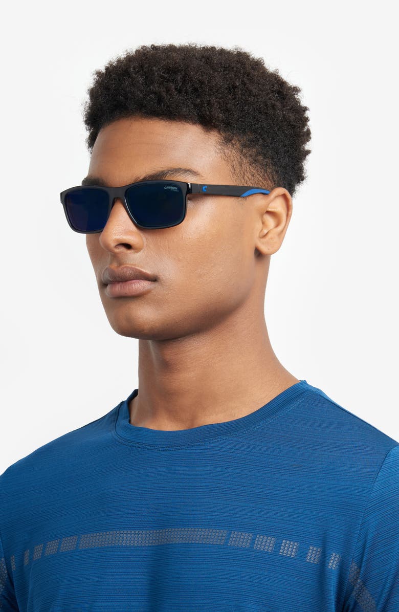 Carrera Eyewear 54mm Square Sunglasses, Alternate, color, Black Blue