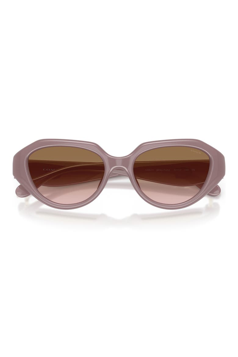 52mm Irregular Sunglasses, Alternate, color, MILKY PUTTY / BROWN PEACH