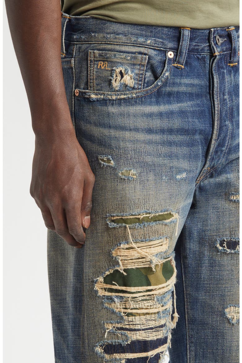 Relaxed Fit Ripped & Repaired Straight Leg Jeans (Men) | Nordstrom