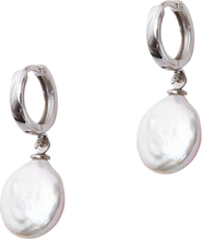 Spero London Treated Freshwater Cultured Baroque Pearl Hoop Earrings