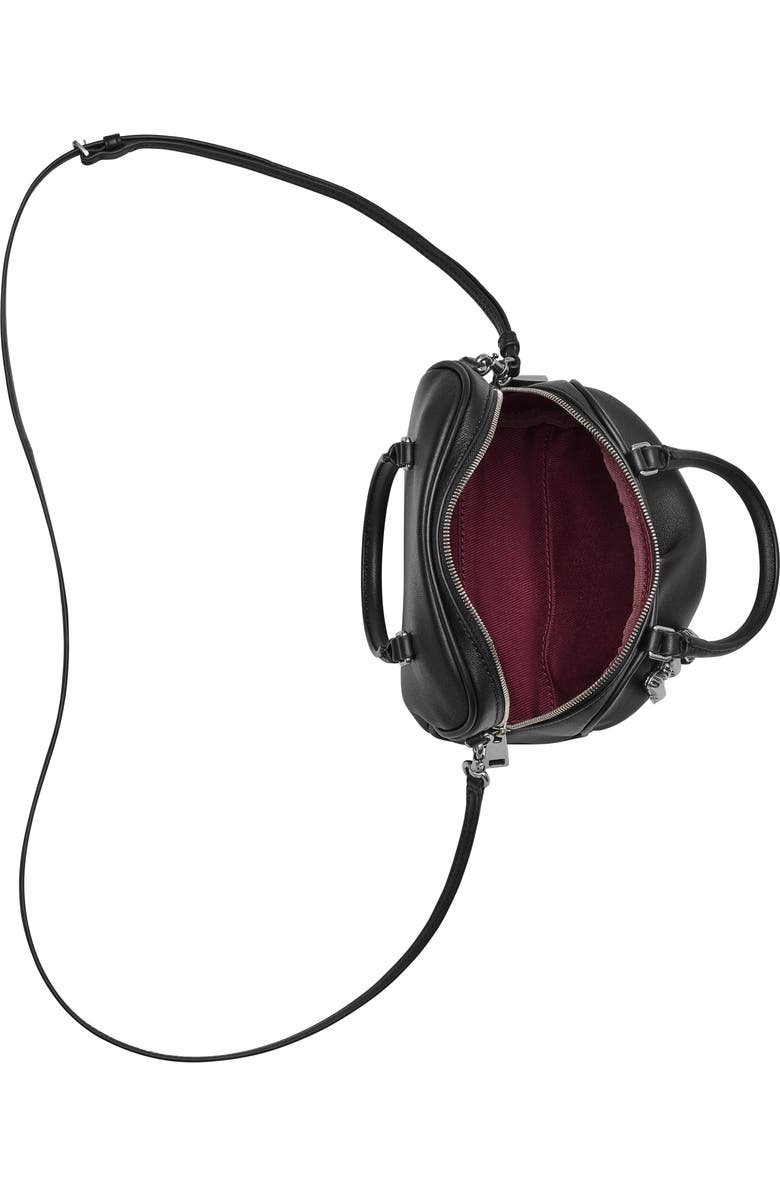 Marc Jacobs The Micro Bauletto Leather Top Handle Bag, Alternate, color, Black